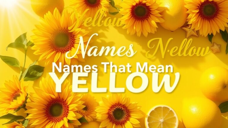 names that mean yellow